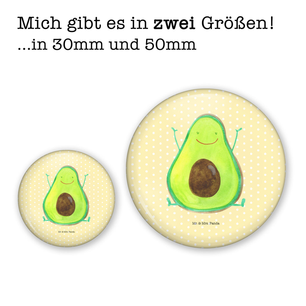 50mm Button Avocado Happy 50mm Button, Button, Pin, Anstecknadel, Avocado, Veggie, Vegan, Gesund, Chaos