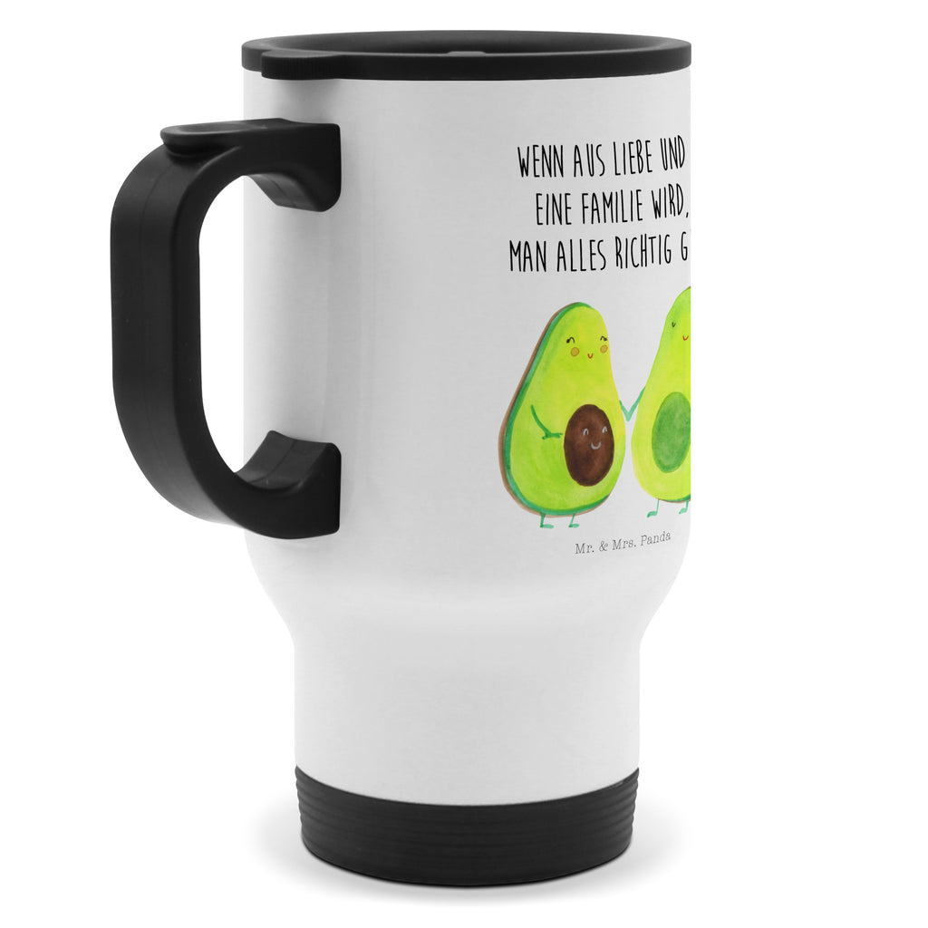 Thermobecher Avocado Pärchen Thermobecher, To Go Becher, Thermotasse, Kaffeebecher, Isolierbecher, Thermobecher To Go, Warmhaltetasse, Edelstahlbecher, Reisebecher, Tasse mit Deckel, Thermobecher für 400 ml, Kaffeetasse zum Mitnehmen, Tasse zum Mitnehmen, Spülmaschinenfest, Avocado, Veggie, Vegan, Gesund, Avocuddle, Liebe, Schwangerschaft, Familie, Babyshower, Babyparty, Hochzeit, Kinder, Avocados, Geburt