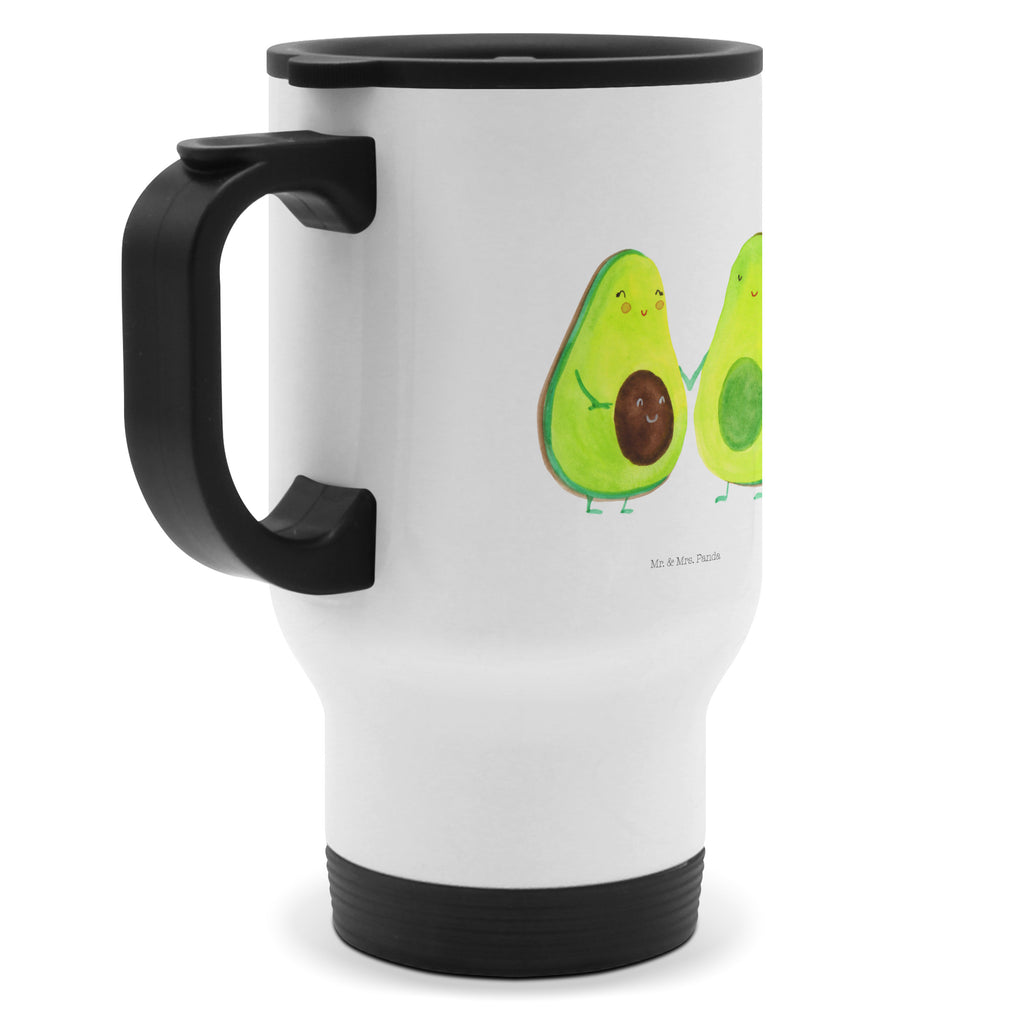 Thermobecher Avocado Pärchen Thermobecher, To Go Becher, Thermotasse, Kaffeebecher, Isolierbecher, Thermobecher To Go, Warmhaltetasse, Edelstahlbecher, Reisebecher, Tasse mit Deckel, Thermobecher für 400 ml, Kaffeetasse zum Mitnehmen, Tasse zum Mitnehmen, Spülmaschinenfest, Avocado, Veggie, Vegan, Gesund, Avocuddle, Liebe, Schwangerschaft, Familie, Babyshower, Babyparty, Hochzeit, Kinder, Avocados, Geburt