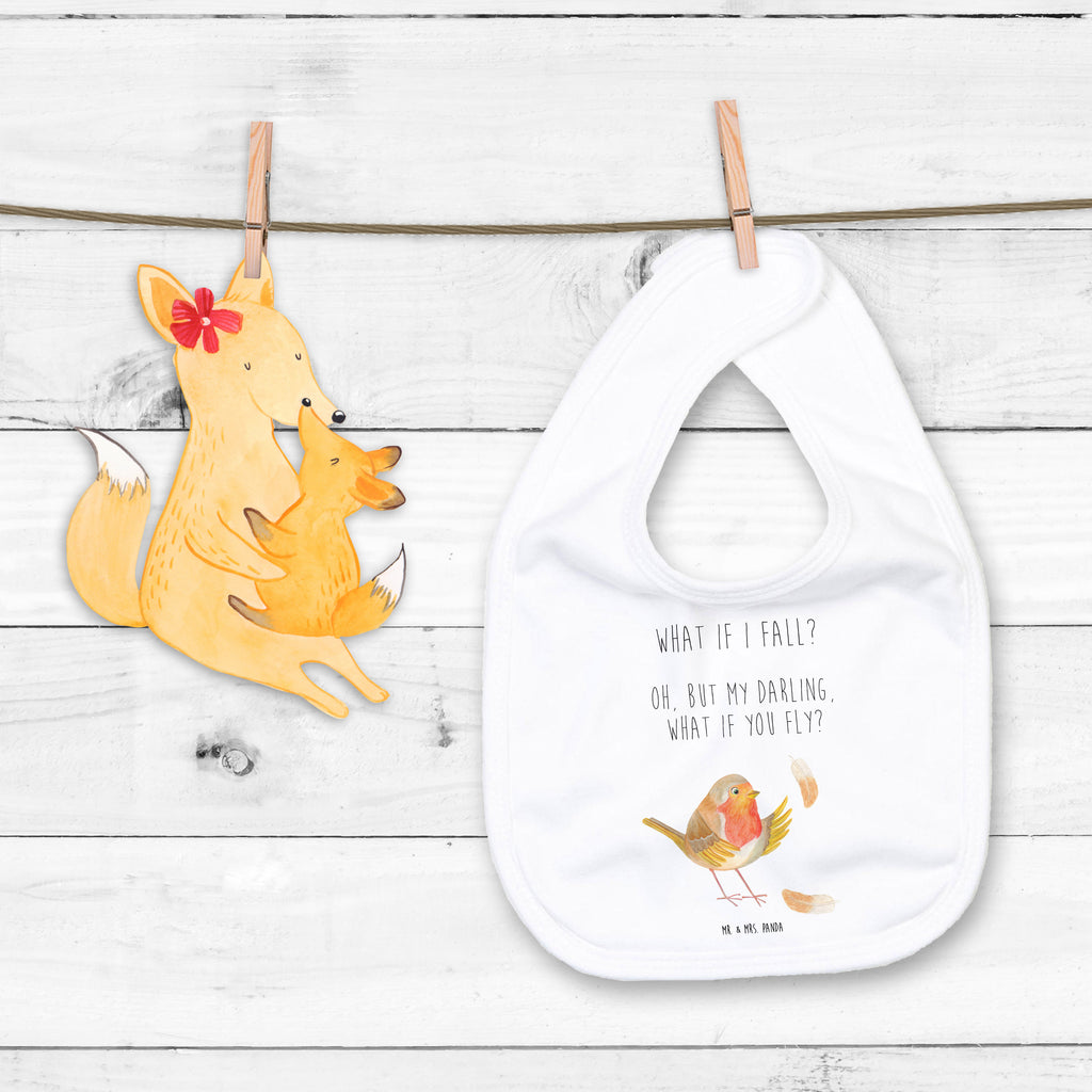 Organic Babylätzchen Rotkehlchen mit Federn Baby, Lätzchen, Spucktuch, Sabberlätzchen, Klettlätzchen, Babygeschenk, Baby Lätzchen, Geschenk für Geburt, Geschenk zur Geburt, Baby Spucktuch, Babyausstattung, Geschenkidee für Babyparty, Tiermotive, Gute Laune, lustige Sprüche, Tiere, What if i fall, Rotkehlchen, Spruch Motivation, Spruch Mut, Vogel, Motivation Sprüche, Motivationsbilder, fliegen