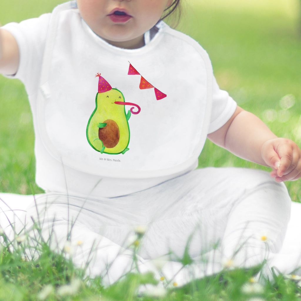 Organic Babylätzchen Avocado Partyhupe Baby, Lätzchen, Spucktuch, Sabberlätzchen, Klettlätzchen, Babygeschenk, Baby Lätzchen, Geschenk für Geburt, Geschenk zur Geburt, Baby Spucktuch, Babyausstattung, Geschenkidee für Babyparty, Avocado, Veggie, Vegan, Gesund, Party, Feierlichkeit, Feier, Fete, Geburtstag, Gute Laune, Tröte