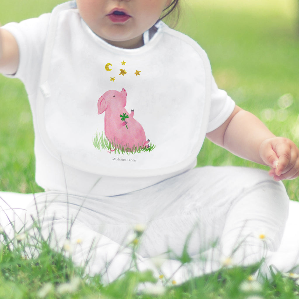 Organic Babylätzchen Glücksschwein Baby, Lätzchen, Spucktuch, Sabberlätzchen, Klettlätzchen, Babygeschenk, Baby Lätzchen, Geschenk für Geburt, Geschenk zur Geburt, Baby Spucktuch, Babyausstattung, Geschenkidee für Babyparty, Tiermotive, Gute Laune, lustige Sprüche, Tiere, Glücksschwein. Glück, Schwein, Schweinchen, Sterne, Sernchen, Ziele, Träume, Motivation, Glücksbringer