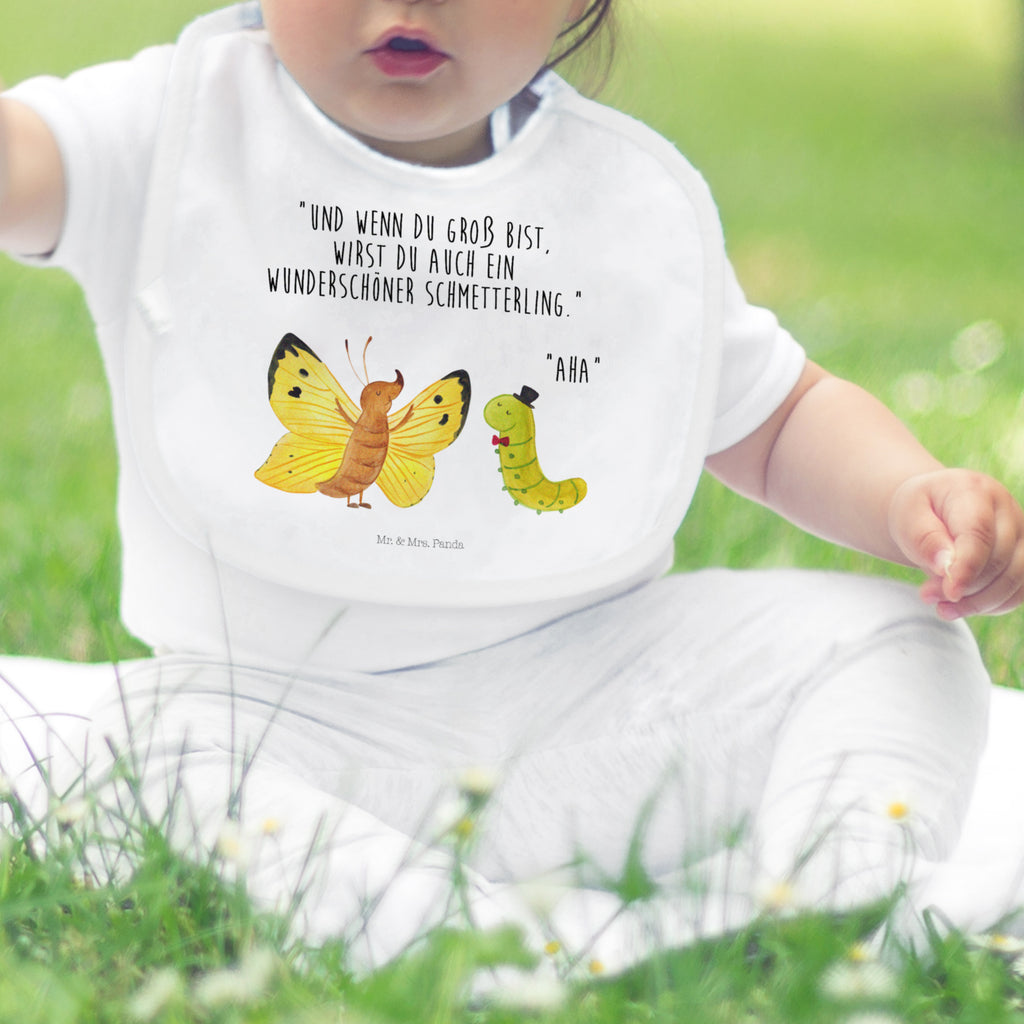 Organic Babylätzchen Raupe & Schmetterling Baby, Lätzchen, Spucktuch, Sabberlätzchen, Klettlätzchen, Babygeschenk, Baby Lätzchen, Geschenk für Geburt, Geschenk zur Geburt, Baby Spucktuch, Babyausstattung, Geschenkidee für Babyparty, Tiermotive, Gute Laune, lustige Sprüche, Tiere, Raupe, Schmetterling, Zitronenfalter, Entwicklung, Erwachsen werden, Kokon, Hut, Hütchen, Schönheit, Aufwachsen
