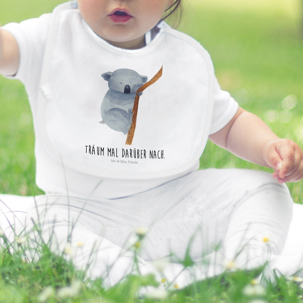 Organic Babylätzchen Koalabär Baby, Lätzchen, Spucktuch, Sabberlätzchen, Klettlätzchen, Babygeschenk, Baby Lätzchen, Geschenk für Geburt, Geschenk zur Geburt, Baby Spucktuch, Babyausstattung, Geschenkidee für Babyparty, Tiermotive, Gute Laune, lustige Sprüche, Tiere, Koala, träumen, Traum, schlafen, Schlafzimmer, Traumland, Bär, Koalabär