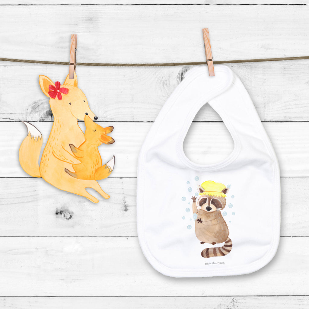 Organic Babylätzchen Waschbär Baby, Lätzchen, Spucktuch, Sabberlätzchen, Klettlätzchen, Babygeschenk, Baby Lätzchen, Geschenk für Geburt, Geschenk zur Geburt, Baby Spucktuch, Babyausstattung, Geschenkidee für Babyparty, Tiermotive, Gute Laune, lustige Sprüche, Tiere, Waschbär, Tagträumen, Plan, Fröhlich, waschen, Seifenblasen