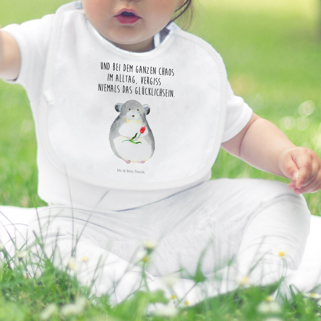 Organic Babylätzchen Chinchilla mit Blume Baby, Lätzchen, Spucktuch, Sabberlätzchen, Klettlätzchen, Babygeschenk, Baby Lätzchen, Geschenk für Geburt, Geschenk zur Geburt, Baby Spucktuch, Babyausstattung, Geschenkidee für Babyparty, Tiermotive, Gute Laune, lustige Sprüche, Tiere, Chinchilla, Chinchillas, Liebeskummer, Kummer, Depressionen, traurig sein, Chaos, Glücklichsein, Büro, Büroalltag