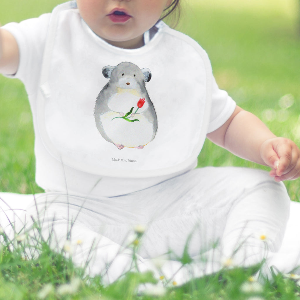 Organic Babylätzchen Chinchilla mit Blume Baby, Lätzchen, Spucktuch, Sabberlätzchen, Klettlätzchen, Babygeschenk, Baby Lätzchen, Geschenk für Geburt, Geschenk zur Geburt, Baby Spucktuch, Babyausstattung, Geschenkidee für Babyparty, Tiermotive, Gute Laune, lustige Sprüche, Tiere, Chinchilla, Chinchillas, Liebeskummer, Kummer, Depressionen, traurig sein, Chaos, Glücklichsein, Büro, Büroalltag