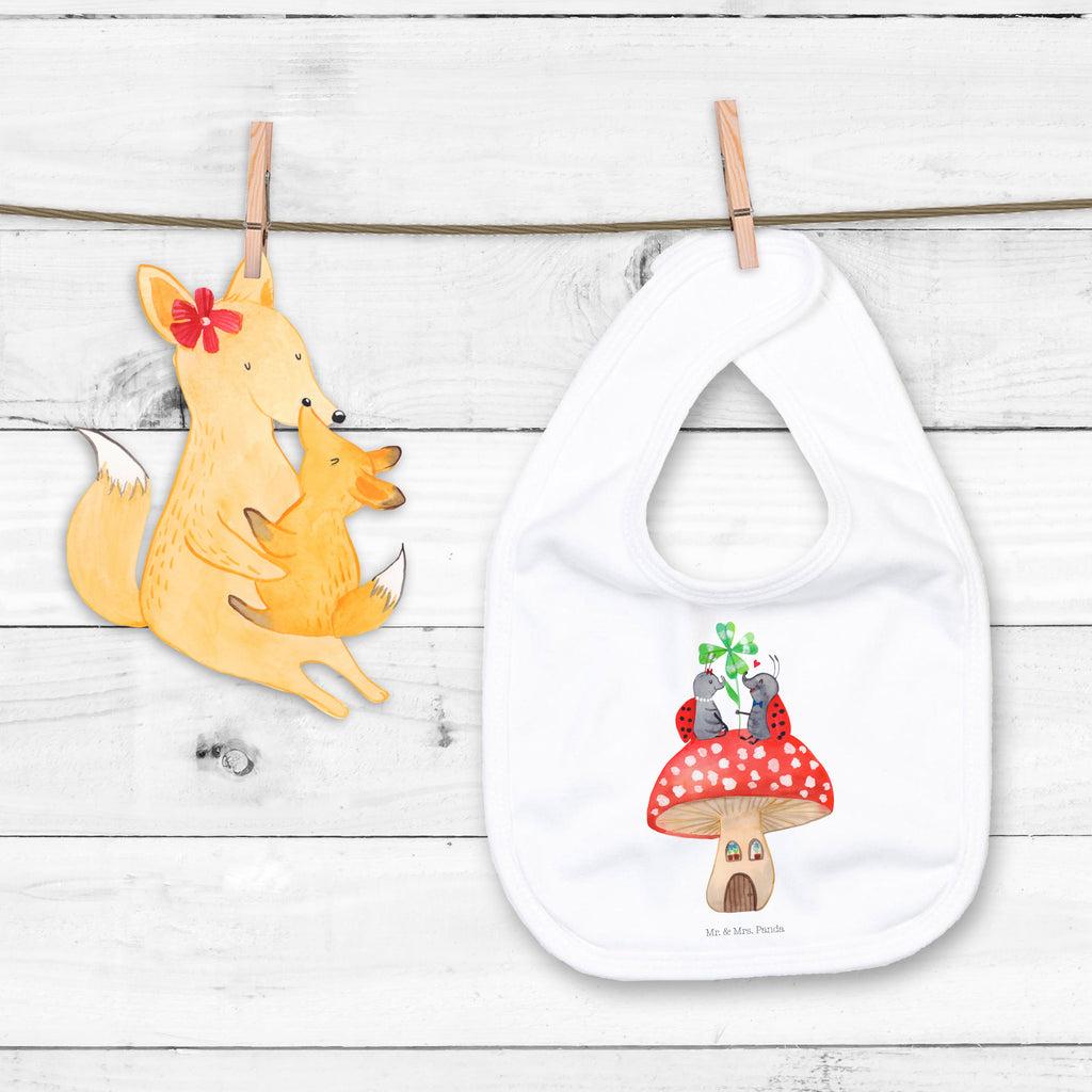 Organic Babylätzchen Marienkäfer Paar Fliegenpilz Baby, Lätzchen, Spucktuch, Sabberlätzchen, Klettlätzchen, Babygeschenk, Baby Lätzchen, Geschenk für Geburt, Geschenk zur Geburt, Baby Spucktuch, Babyausstattung, Geschenkidee für Babyparty, Tiermotive, Gute Laune, lustige Sprüche, Tiere, Haus, Wohnung, zuhause, Fliegenpilz, Marienkäfer, Fleigenpilzhaus