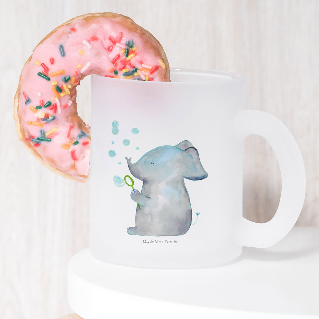 Teetasse Elefant Seifenblasen Teetasse, Teeglas, Teebecher, Tasse mit Henkel, Tasse, Glas Teetasse, Teetasse aus Glas, Tiermotive, Gute Laune, lustige Sprüche, Tiere, Elefant, Elefanten, Dickhäter, Rüsseltier, Seifenblasen, Liebe, Heimat, Gefühl. Daheim, Liebesbeweis, Liebesspruch