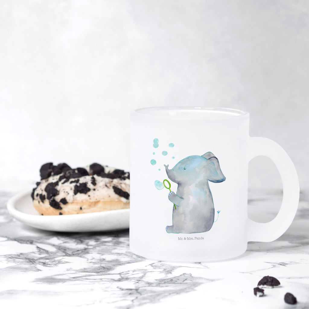 Teetasse Elefant Seifenblasen Teetasse, Teeglas, Teebecher, Tasse mit Henkel, Tasse, Glas Teetasse, Teetasse aus Glas, Tiermotive, Gute Laune, lustige Sprüche, Tiere, Elefant, Elefanten, Dickhäter, Rüsseltier, Seifenblasen, Liebe, Heimat, Gefühl. Daheim, Liebesbeweis, Liebesspruch