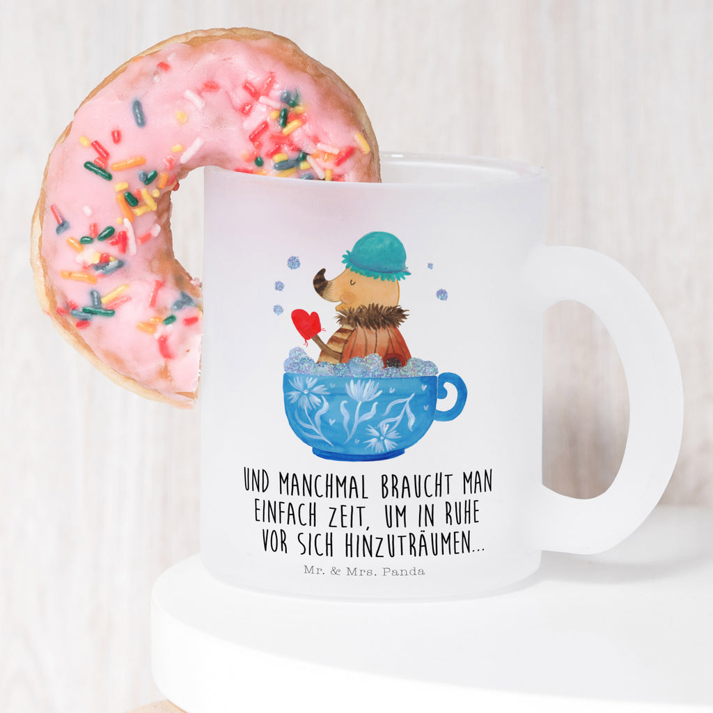 Teetasse Nachtfalter Schaumbad Teetasse, Teeglas, Teebecher, Tasse mit Henkel, Tasse, Glas Teetasse, Teetasse aus Glas, Tiermotive, Gute Laune, lustige Sprüche, Tiere, Nachtfalter, Schaumbad, Badezimmer, Bad, WC, Badezimmerdeko, Baden, Träumen, verträumt, Ziele, Zeitmanagement