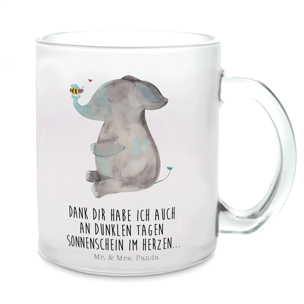 Teetasse Elefant & Biene Teetasse, Teeglas, Teebecher, Tasse mit Henkel, Tasse, Glas Teetasse, Teetasse aus Glas, Tiermotive, Gute Laune, lustige Sprüche, Tiere, Elefant, Biene, Liebe, Liebesbeweis, Jahrestag, Liebesgeschenk, Heiratsantrag, Hochzeitsgeschenk, Liebesspruch