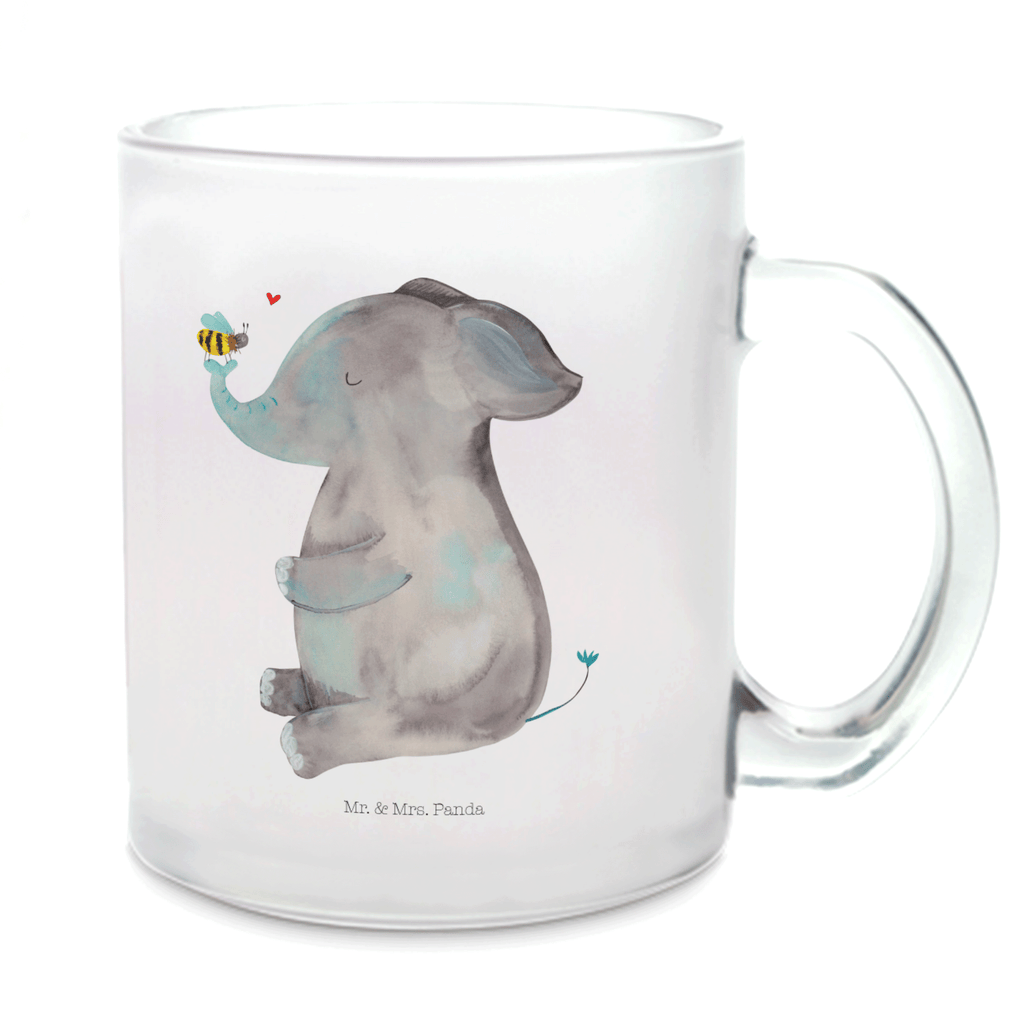 Teetasse Elefant & Biene Teetasse, Teeglas, Teebecher, Tasse mit Henkel, Tasse, Glas Teetasse, Teetasse aus Glas, Tiermotive, Gute Laune, lustige Sprüche, Tiere, Elefant, Biene, Liebe, Liebesbeweis, Jahrestag, Liebesgeschenk, Heiratsantrag, Hochzeitsgeschenk, Liebesspruch