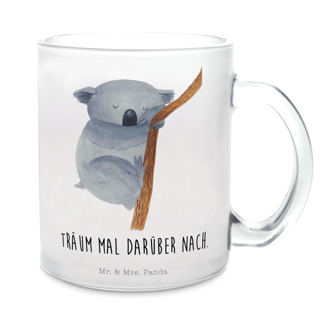 Teetasse Koalabär Teetasse, Teeglas, Teebecher, Tasse mit Henkel, Tasse, Glas Teetasse, Teetasse aus Glas, Tiermotive, Gute Laune, lustige Sprüche, Tiere, Koala, träumen, Traum, schlafen, Schlafzimmer, Traumland, Bär, Koalabär