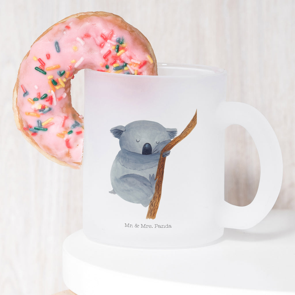 Teetasse Koalabär Teetasse, Teeglas, Teebecher, Tasse mit Henkel, Tasse, Glas Teetasse, Teetasse aus Glas, Tiermotive, Gute Laune, lustige Sprüche, Tiere, Koala, träumen, Traum, schlafen, Schlafzimmer, Traumland, Bär, Koalabär