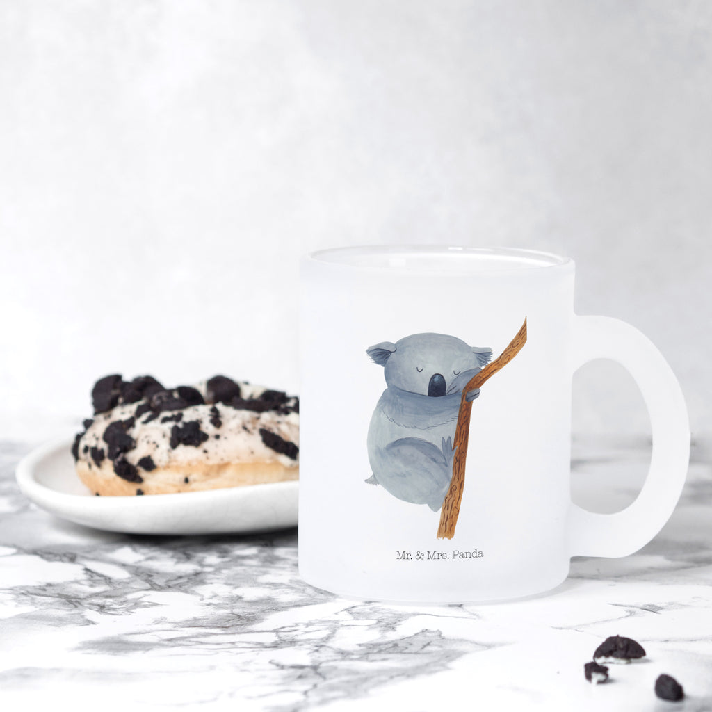 Teetasse Koalabär Teetasse, Teeglas, Teebecher, Tasse mit Henkel, Tasse, Glas Teetasse, Teetasse aus Glas, Tiermotive, Gute Laune, lustige Sprüche, Tiere, Koala, träumen, Traum, schlafen, Schlafzimmer, Traumland, Bär, Koalabär