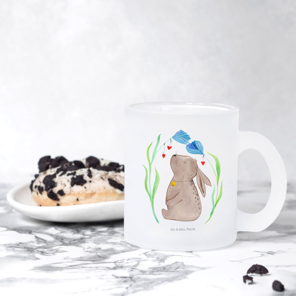 Teetasse Hase Blume Teetasse, Teeglas, Teebecher, Tasse mit Henkel, Tasse, Glas Teetasse, Teetasse aus Glas, Ostern, Osterhase, Ostergeschenke, Osternest, Osterdeko, Geschenk zu Ostern, Hase, Kaninchen, Kind, Taufe, Taufgeschenk, Geburt, Schwangerschaft, erstes Kind, Kindergeburtstag, Geburtstag, Hoffnung, Träume