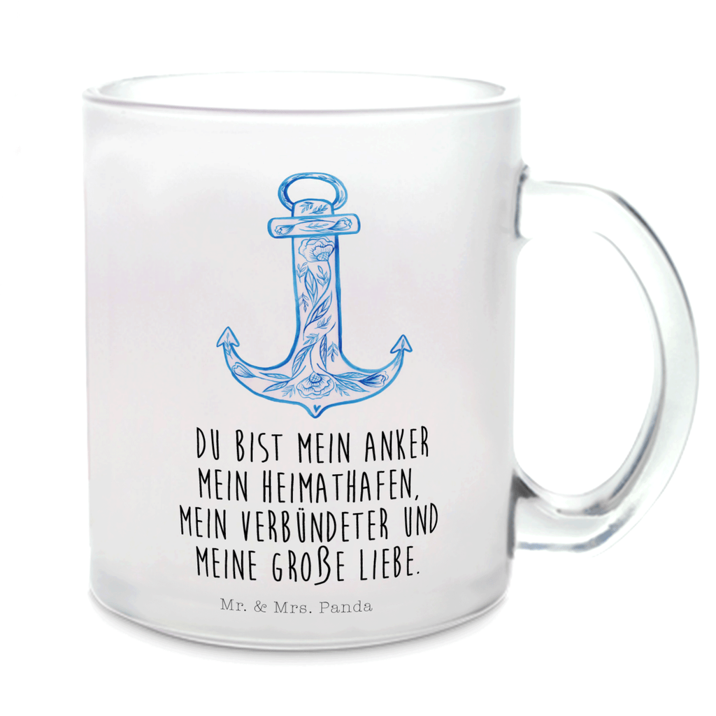 Teetasse Anker Blau Teetasse, Teeglas, Teebecher, Tasse mit Henkel, Tasse, Glas Teetasse, Teetasse aus Glas, Tiermotive, Gute Laune, lustige Sprüche, Tiere
