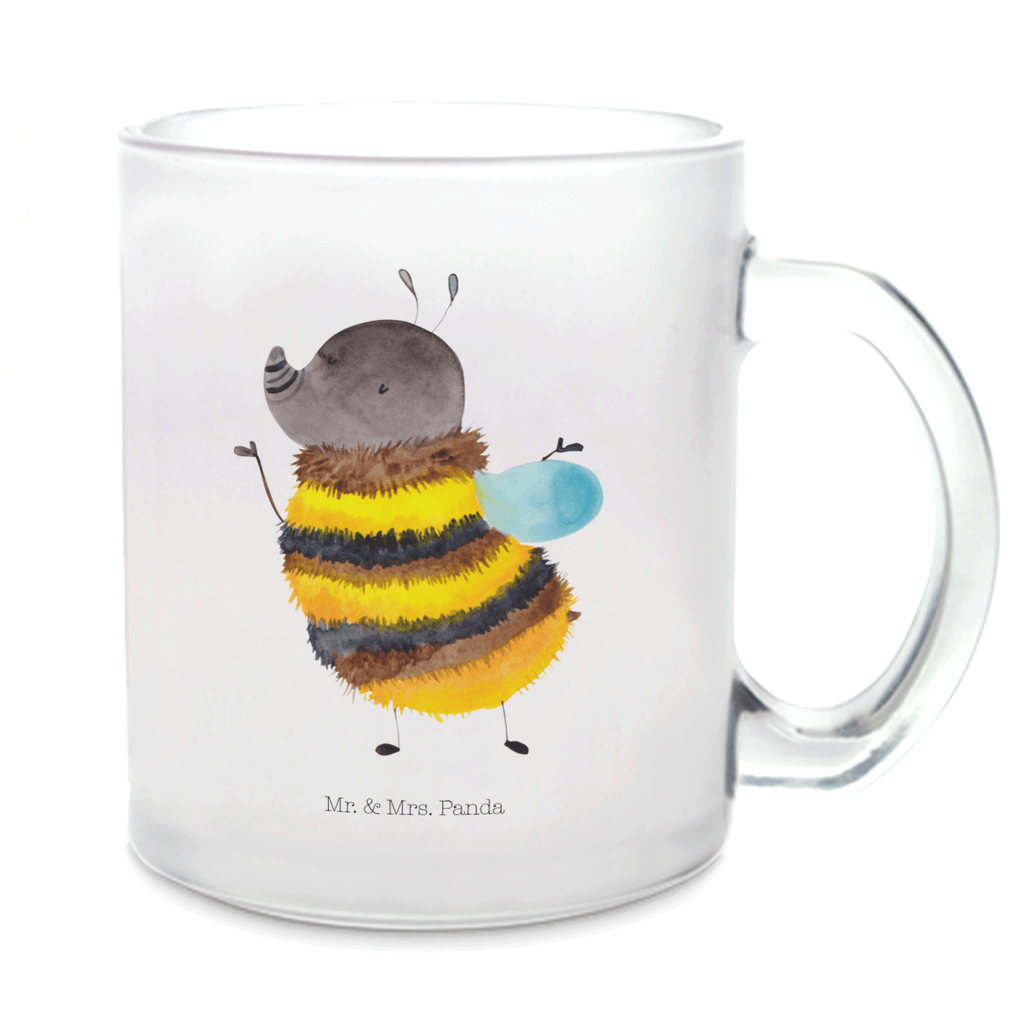 Teetasse Hummel flauschig Teetasse, Teeglas, Teebecher, Tasse mit Henkel, Tasse, Glas Teetasse, Teetasse aus Glas, Tiermotive, Gute Laune, lustige Sprüche, Tiere, Hummel, Flauschig, Biene, Blume, Natur