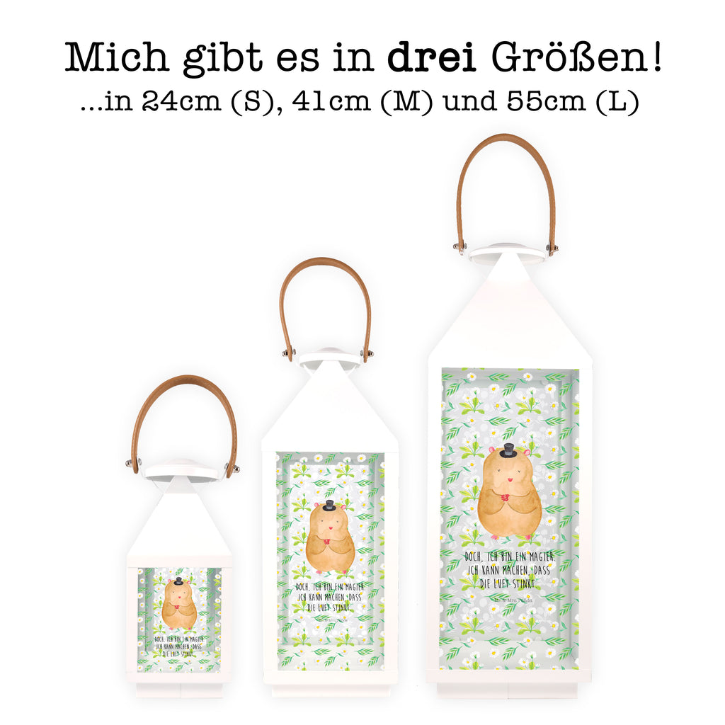 Deko Laterne Hamster mit Hut Gartenlampe, Gartenleuchte, Gartendekoration, Gartenlicht, Laterne  kleine Laternen, XXL Laternen, Laterne groß, Tiermotive, Gute Laune, lustige Sprüche, Tiere, Hamster, Hut, Magier, Zylinder, Zwerghamster, Zauberer, Houdini