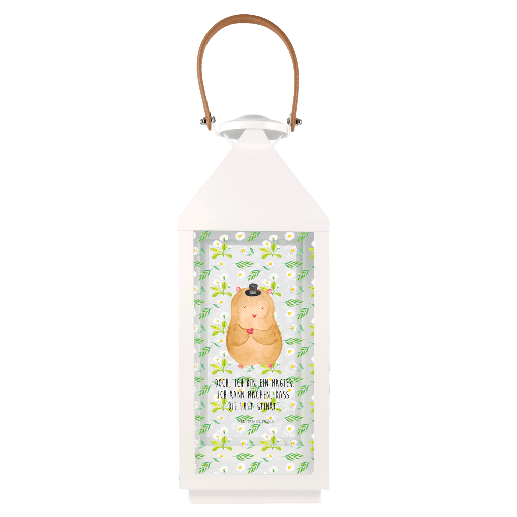 Deko Laterne Hamster mit Hut Gartenlampe, Gartenleuchte, Gartendekoration, Gartenlicht, Laterne  kleine Laternen, XXL Laternen, Laterne groß, Tiermotive, Gute Laune, lustige Sprüche, Tiere, Hamster, Hut, Magier, Zylinder, Zwerghamster, Zauberer, Houdini