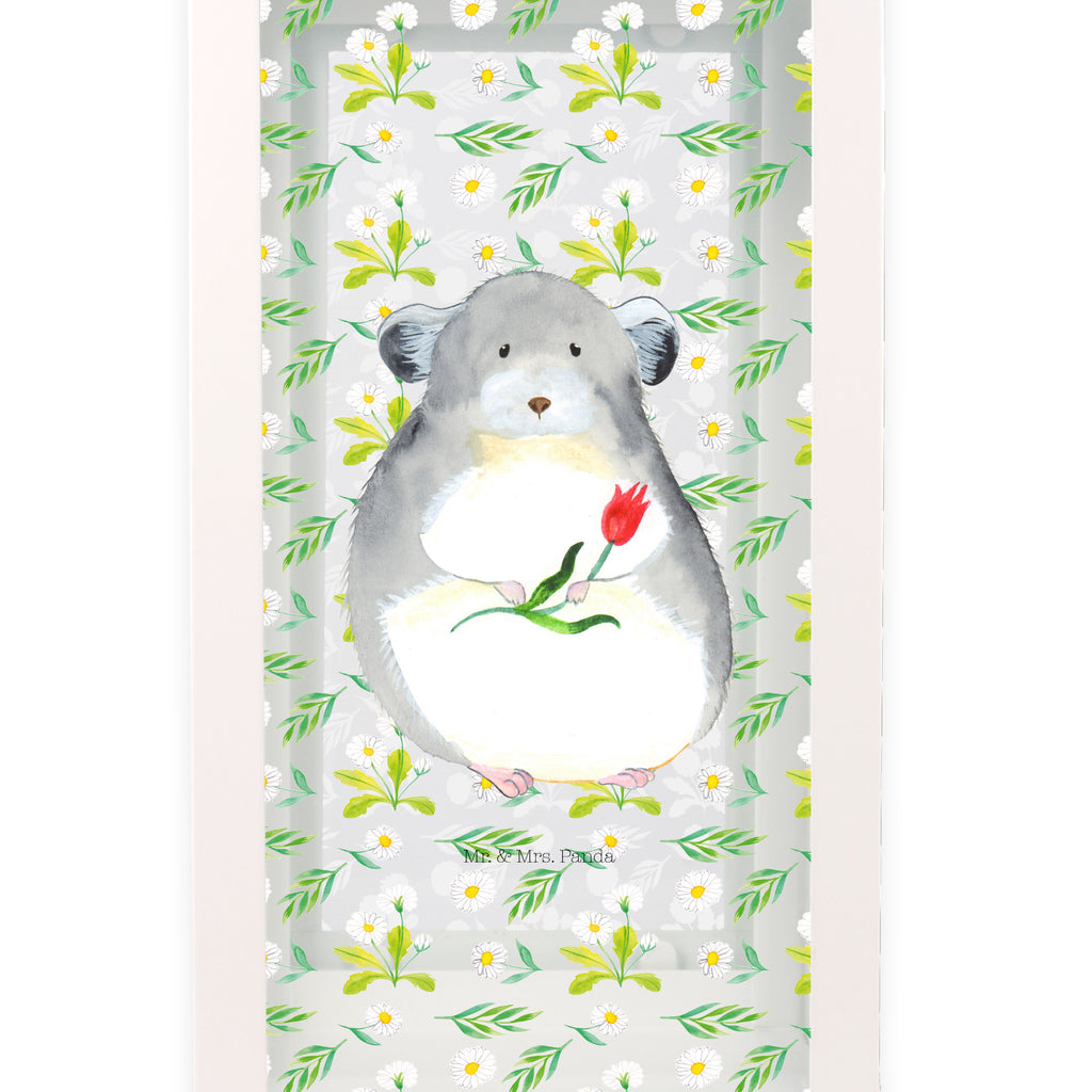 Deko Laterne Chinchilla mit Blume Gartenlampe, Gartenleuchte, Gartendekoration, Gartenlicht, Laterne  kleine Laternen, XXL Laternen, Laterne groß, Tiermotive, Gute Laune, lustige Sprüche, Tiere, Chinchilla, Chinchillas, Liebeskummer, Kummer, Depressionen, traurig sein, Chaos, Glücklichsein, Büro, Büroalltag