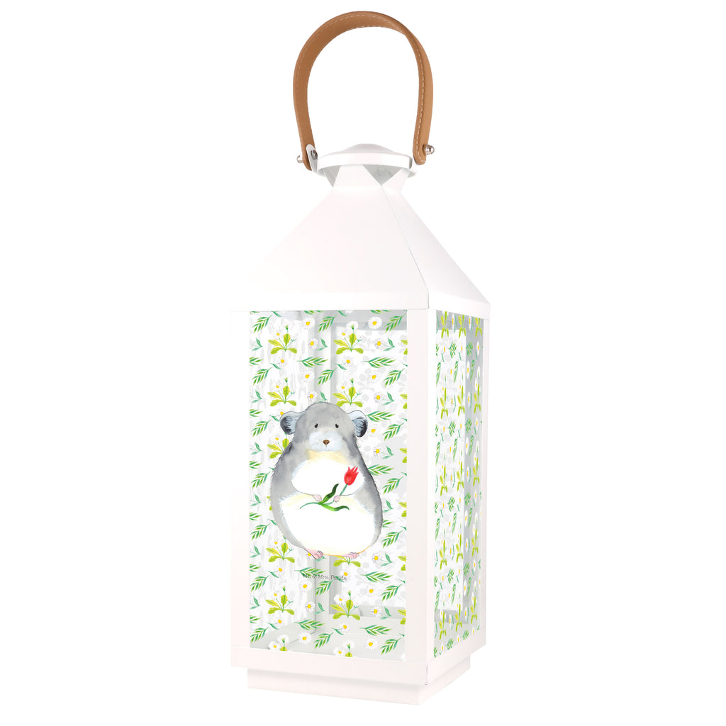 Deko Laterne Chinchilla mit Blume Gartenlampe, Gartenleuchte, Gartendekoration, Gartenlicht, Laterne  kleine Laternen, XXL Laternen, Laterne groß, Tiermotive, Gute Laune, lustige Sprüche, Tiere, Chinchilla, Chinchillas, Liebeskummer, Kummer, Depressionen, traurig sein, Chaos, Glücklichsein, Büro, Büroalltag