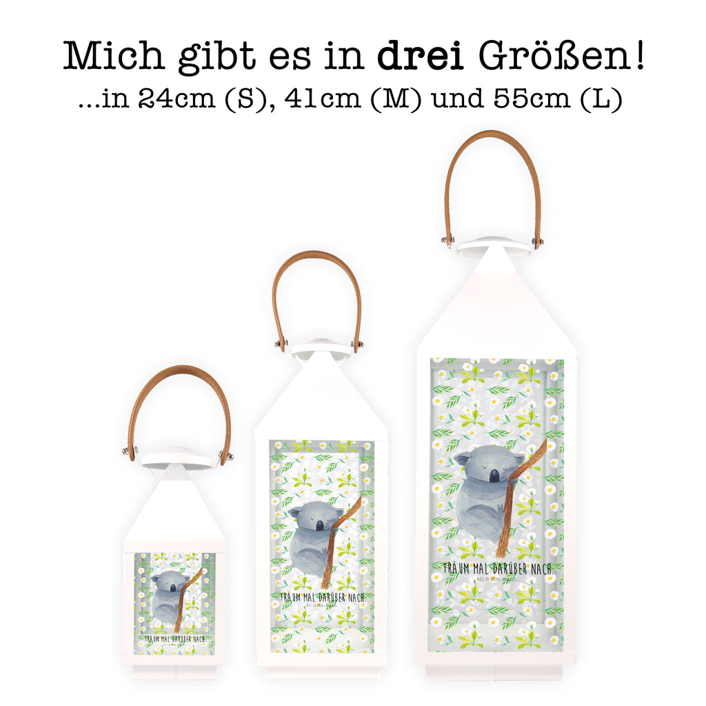 Deko Laterne Koalabär Gartenlampe, Gartenleuchte, Gartendekoration, Gartenlicht, Laterne  kleine Laternen, XXL Laternen, Laterne groß, Tiermotive, Gute Laune, lustige Sprüche, Tiere, Koala, träumen, Traum, schlafen, Schlafzimmer, Traumland, Bär, Koalabär