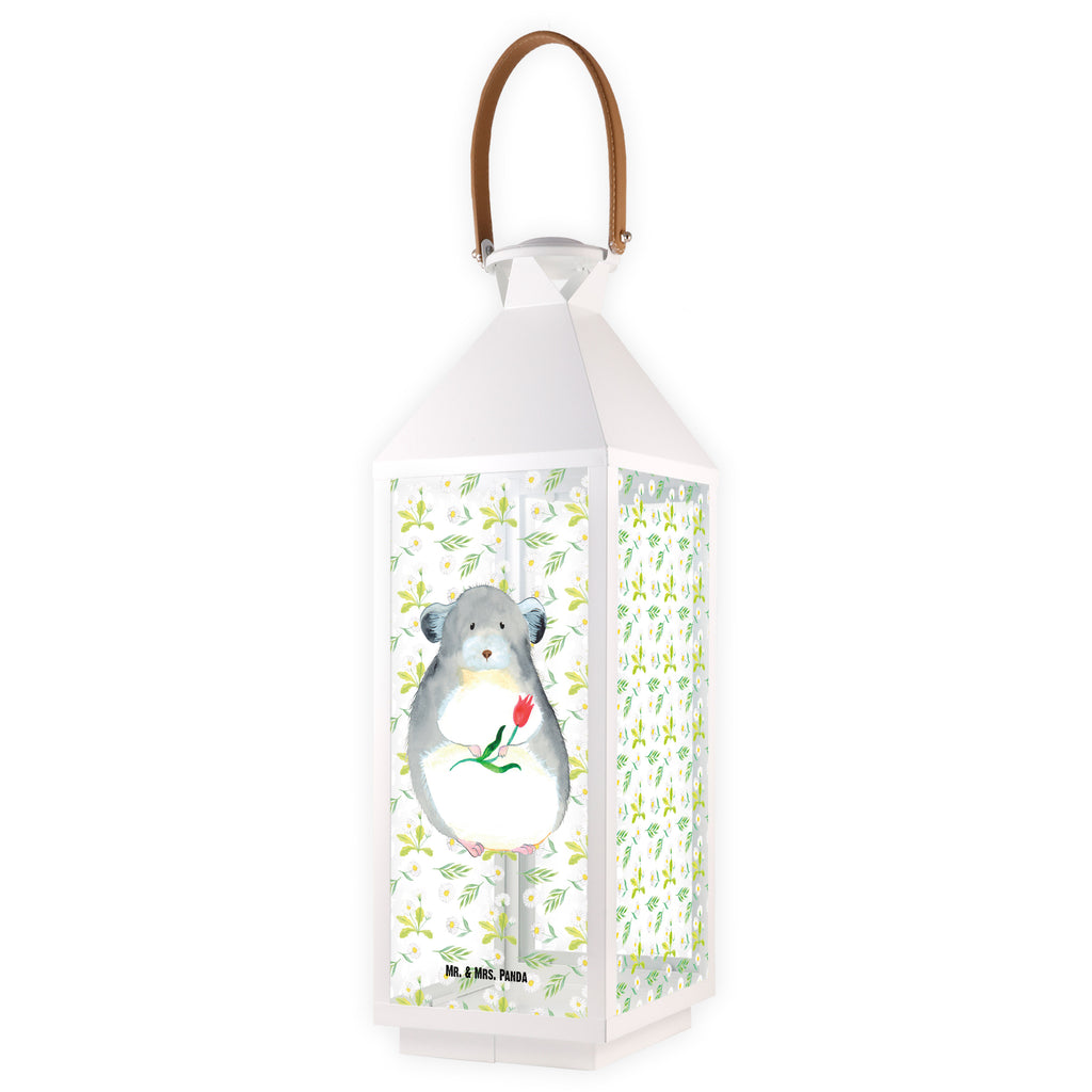 Deko Laterne Chinchilla mit Blume Gartenlampe, Gartenleuchte, Gartendekoration, Gartenlicht, Laterne  kleine Laternen, XXL Laternen, Laterne groß, Tiermotive, Gute Laune, lustige Sprüche, Tiere, Chinchilla, Chinchillas, Liebeskummer, Kummer, Depressionen, traurig sein, Chaos, Glücklichsein, Büro, Büroalltag