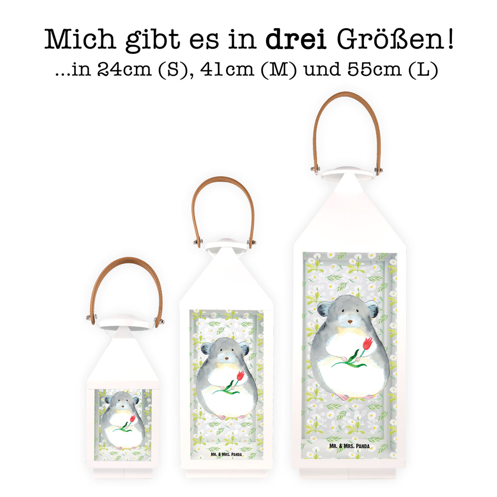 Deko Laterne Chinchilla mit Blume Gartenlampe, Gartenleuchte, Gartendekoration, Gartenlicht, Laterne  kleine Laternen, XXL Laternen, Laterne groß, Tiermotive, Gute Laune, lustige Sprüche, Tiere, Chinchilla, Chinchillas, Liebeskummer, Kummer, Depressionen, traurig sein, Chaos, Glücklichsein, Büro, Büroalltag