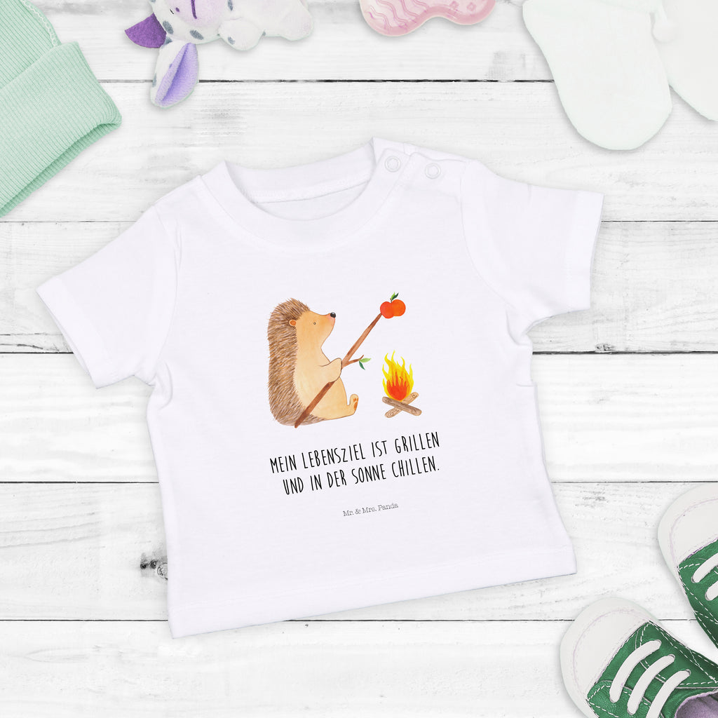Organic Baby Shirt Igel grillt