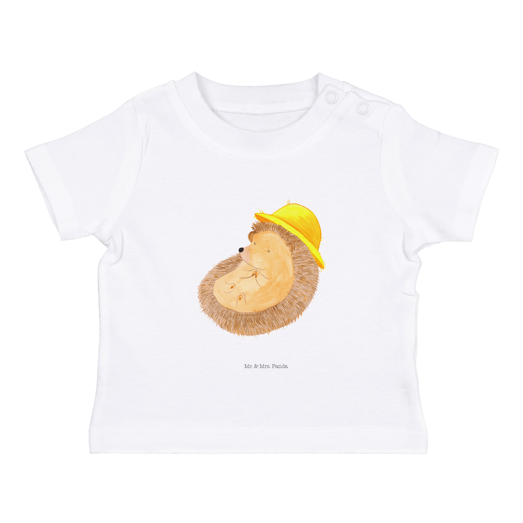 Organic Baby Shirt Igel betet Baby T-Shirt, Jungen Baby T-Shirt, Mädchen Baby T-Shirt, Shirt, Tiermotive, Gute Laune, lustige Sprüche, Tiere, Igel, Igel mit Hut, Sonnenhut, Gott, Amen, beten, Leben, Dankbarkeit, Dankbar sein, dankbar, genießen