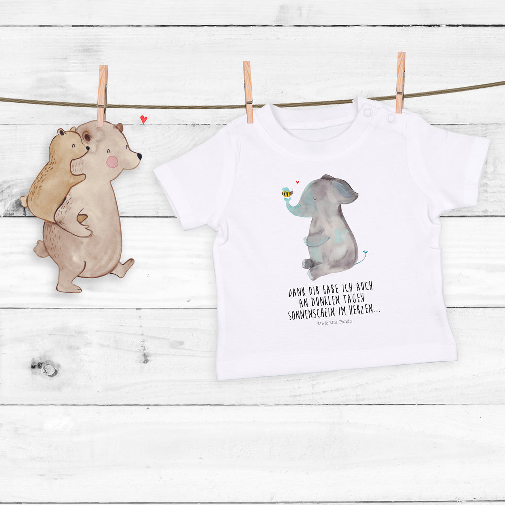 Baby T-Shirt Elefant & Biene Elefant, Biene, Liebe, Liebesbeweis, Jahrestag, Liebesgeschenk, Heiratsantrag, Hochzeitsgeschenk, Liebesspruch Mädchen,Jungen,Unisex,Motiv,Baby T-Shirt,Kurzarm  süße Tiermotive, gute Laune, lustige Sprüche, Tiere