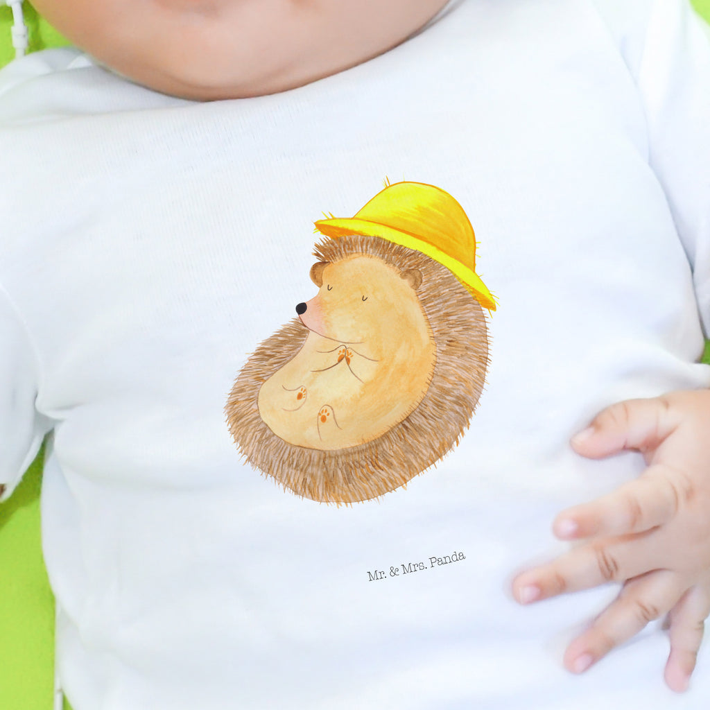 Organic Baby Shirt Igel betet Baby T-Shirt, Jungen Baby T-Shirt, Mädchen Baby T-Shirt, Shirt, Tiermotive, Gute Laune, lustige Sprüche, Tiere, Igel, Igel mit Hut, Sonnenhut, Gott, Amen, beten, Leben, Dankbarkeit, Dankbar sein, dankbar, genießen