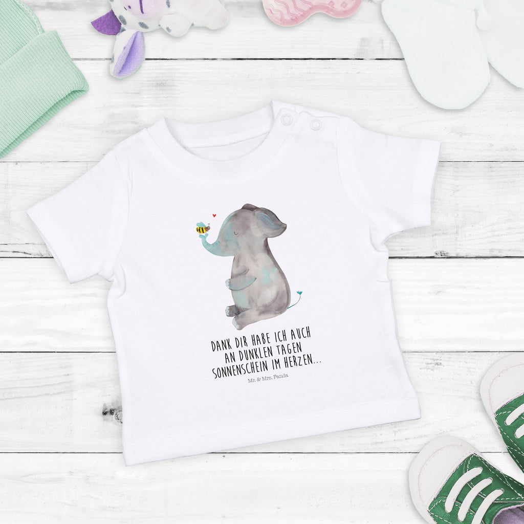 Baby T-Shirt Elefant & Biene Elefant, Biene, Liebe, Liebesbeweis, Jahrestag, Liebesgeschenk, Heiratsantrag, Hochzeitsgeschenk, Liebesspruch Mädchen,Jungen,Unisex,Motiv,Baby T-Shirt,Kurzarm  süße Tiermotive, gute Laune, lustige Sprüche, Tiere