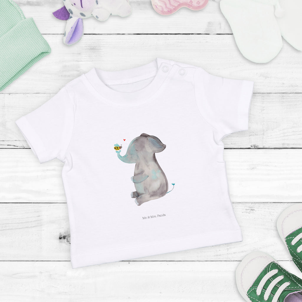 Baby T-Shirt Elefant & Biene Elefant, Biene, Liebe, Liebesbeweis, Jahrestag, Liebesgeschenk, Heiratsantrag, Hochzeitsgeschenk, Liebesspruch Mädchen,Jungen,Unisex,Motiv,Baby T-Shirt,Kurzarm  süße Tiermotive, gute Laune, lustige Sprüche, Tiere
