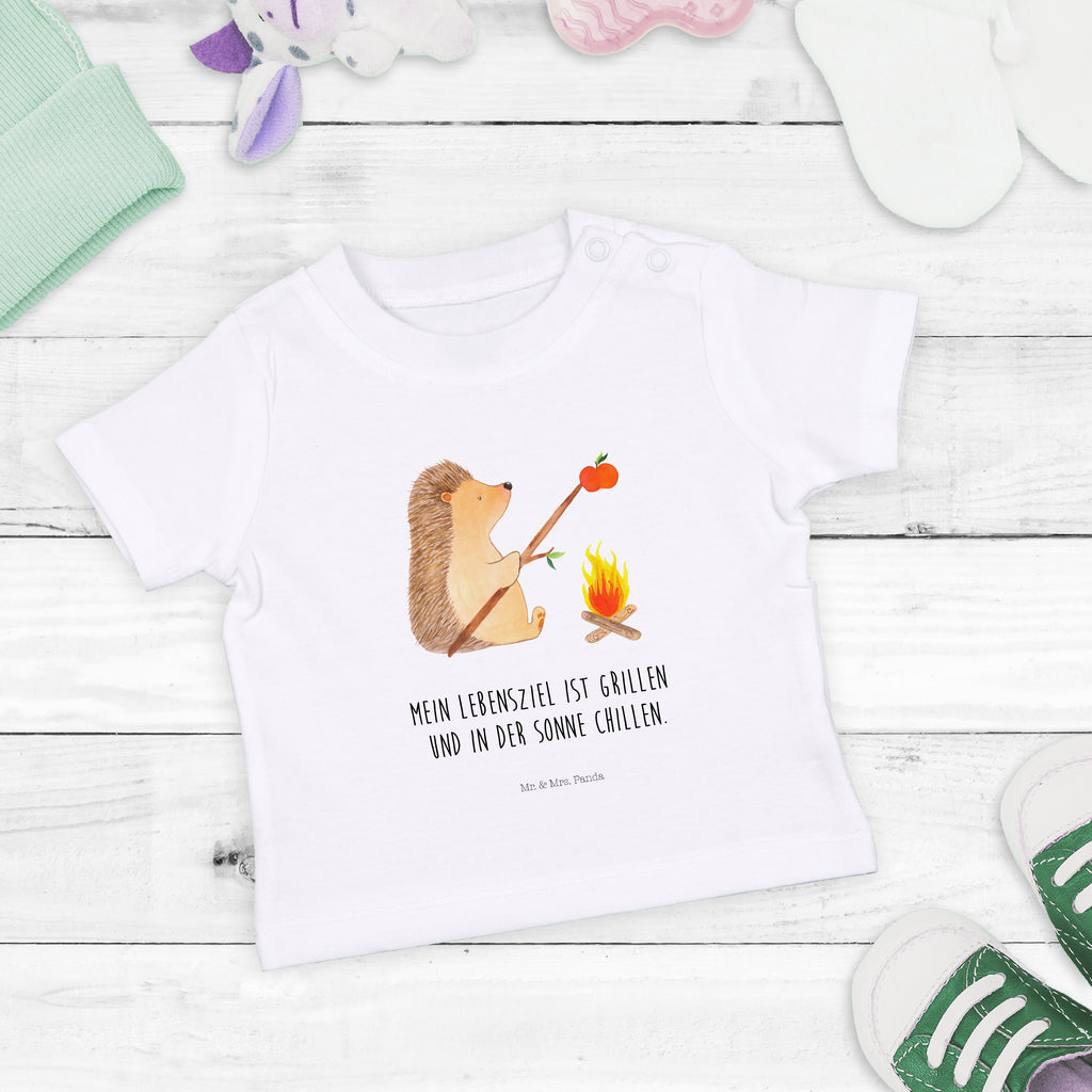 Organic Baby Shirt Igel grillt
