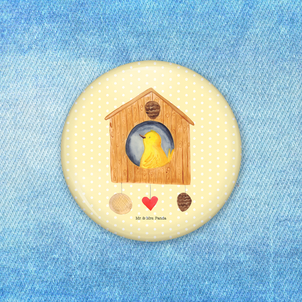50mm Button Vogelhaus sweet Home 50mm Button, Button, Pin, Anstecknadel, Tiermotive, Gute Laune, lustige Sprüche, Tiere, Vogelhaus, Vogel, Home sweet Home, Einzug, Umzug, Geschenk, Einzugsgeschenk, Hausbau, Haus