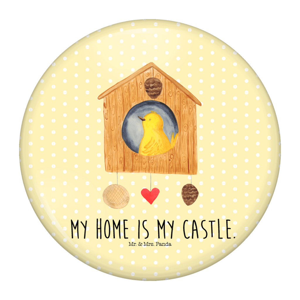 50mm Button Vogelhaus 50mm Button, Button, Pin, Anstecknadel, Tiermotive, Gute Laune, lustige Sprüche, Tiere, Vogel, Vögel, Vogelhaus, Vogelhäuschen, Home sweet home, Zuhause, Nest, Eigenheim, Familie, Wohnung, Haus, unser Haus, Lieblingsort, Castle