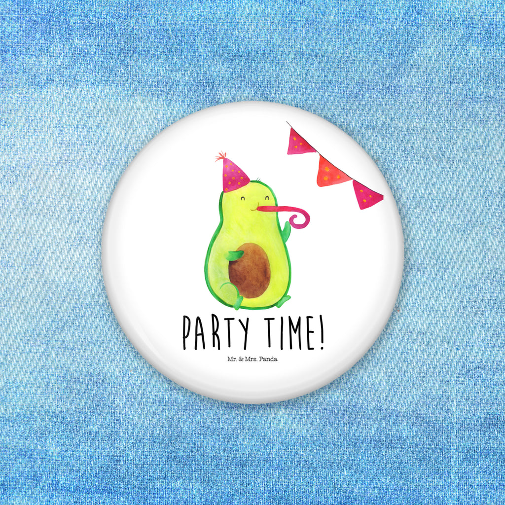 50mm Button Avocado Party Time 50mm Button, Button, Pin, Anstecknadel, Avocado, Veggie, Vegan, Gesund