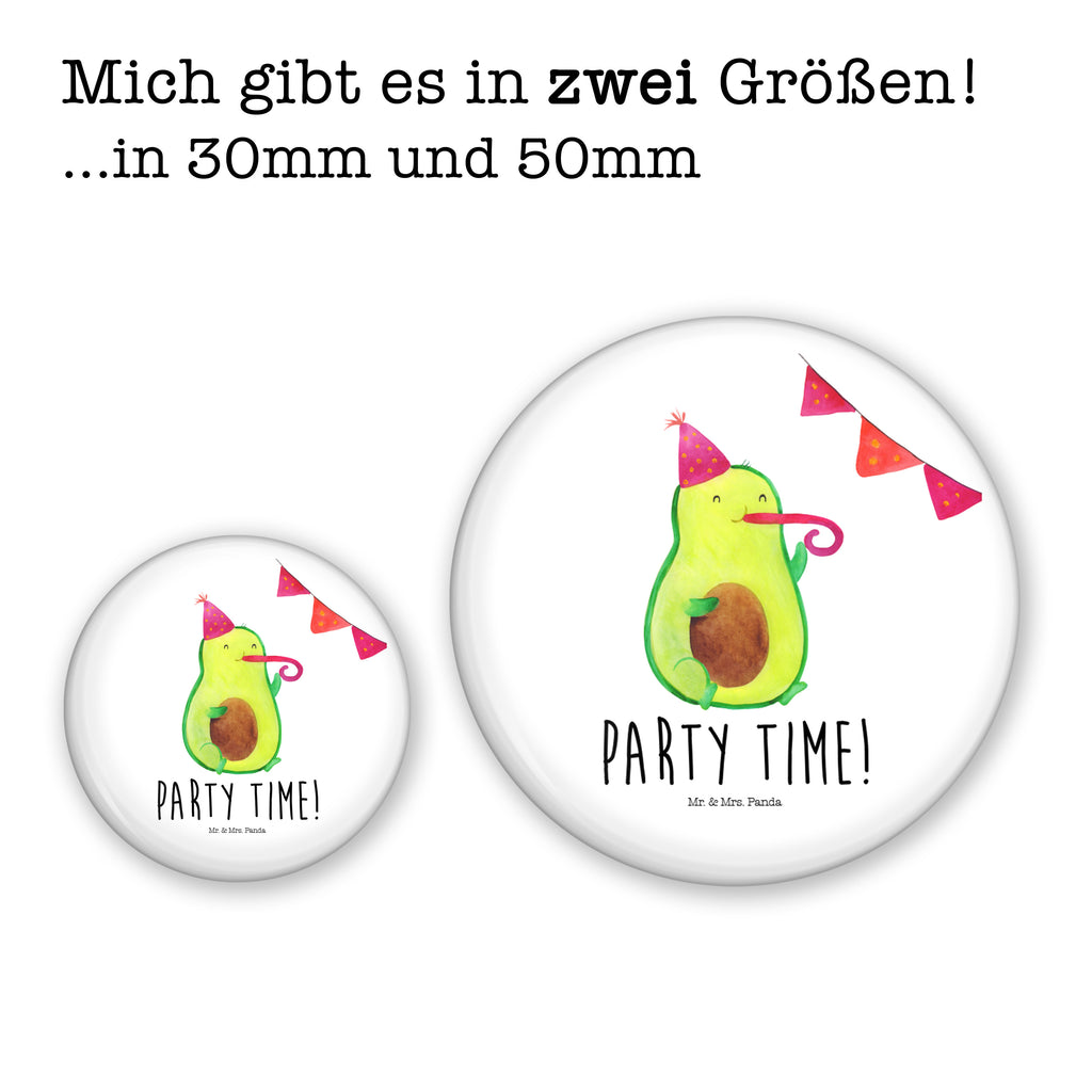 50mm Button Avocado Party Time 50mm Button, Button, Pin, Anstecknadel, Avocado, Veggie, Vegan, Gesund