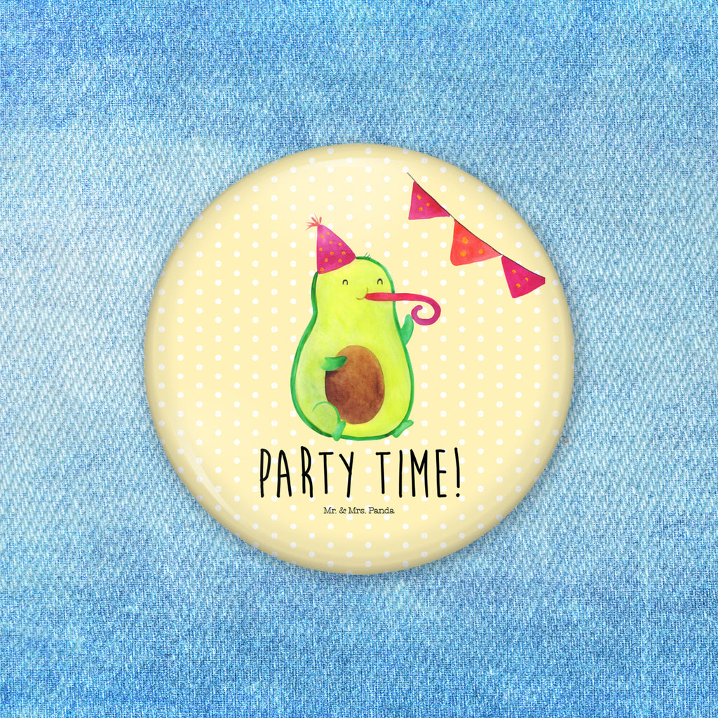 50mm Button Avocado Party Time 50mm Button, Button, Pin, Anstecknadel, Avocado, Veggie, Vegan, Gesund
