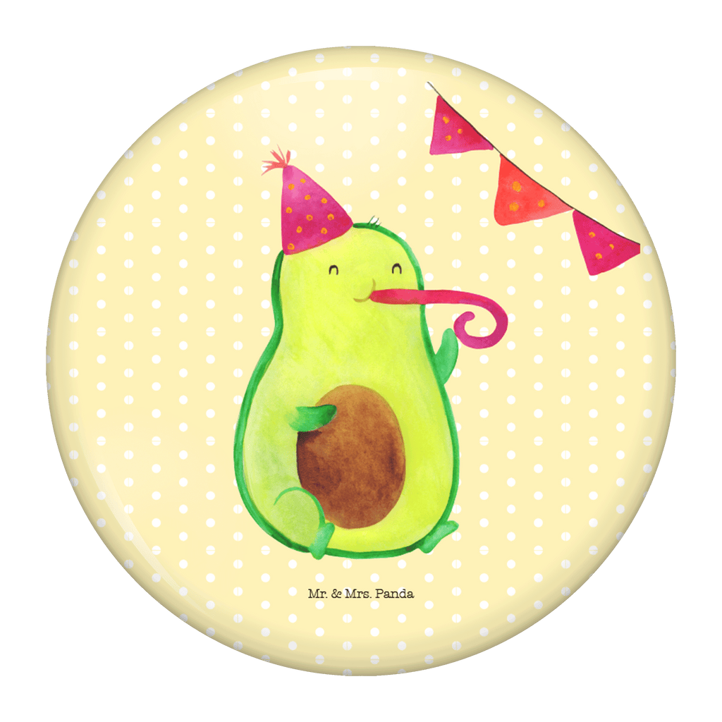 50mm Button Avocado Party Time 50mm Button, Button, Pin, Anstecknadel, Avocado, Veggie, Vegan, Gesund