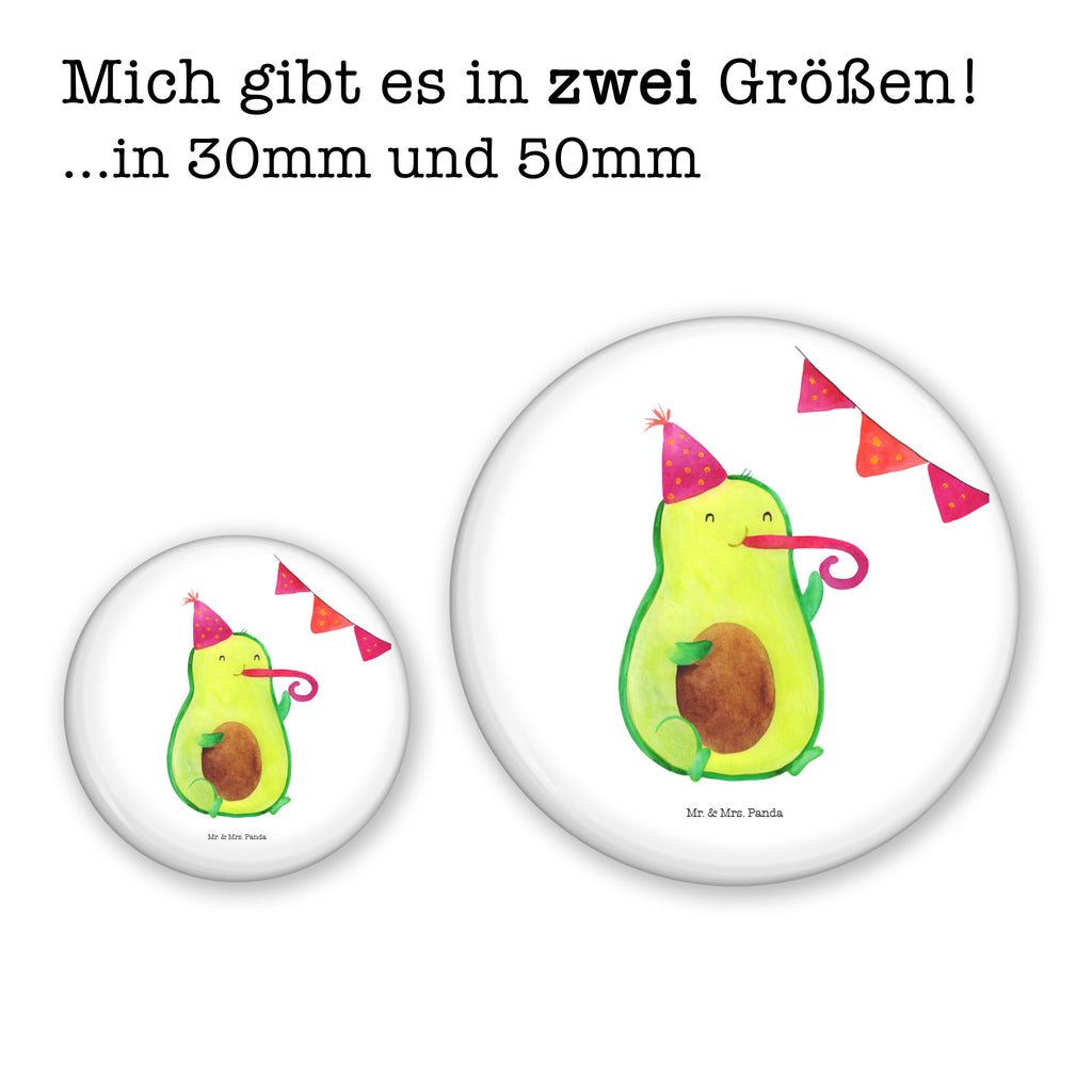 50mm Button Avocado Party Time 50mm Button, Button, Pin, Anstecknadel, Avocado, Veggie, Vegan, Gesund