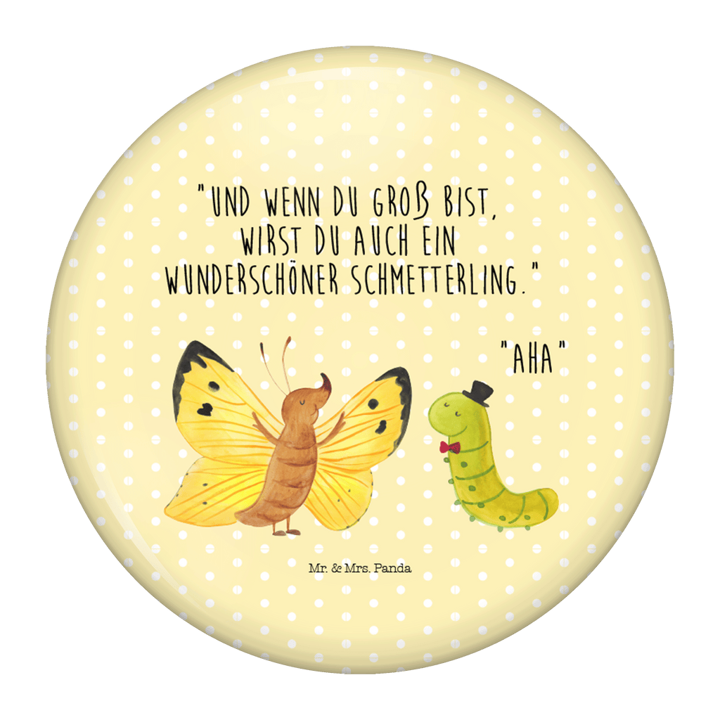 50mm Button Raupe & Schmetterling 50mm Button, Button, Pin, Anstecknadel, Tiermotive, Gute Laune, lustige Sprüche, Tiere, Raupe, Schmetterling, Zitronenfalter, Entwicklung, Erwachsen werden, Kokon, Hut, Hütchen, Schönheit, Aufwachsen