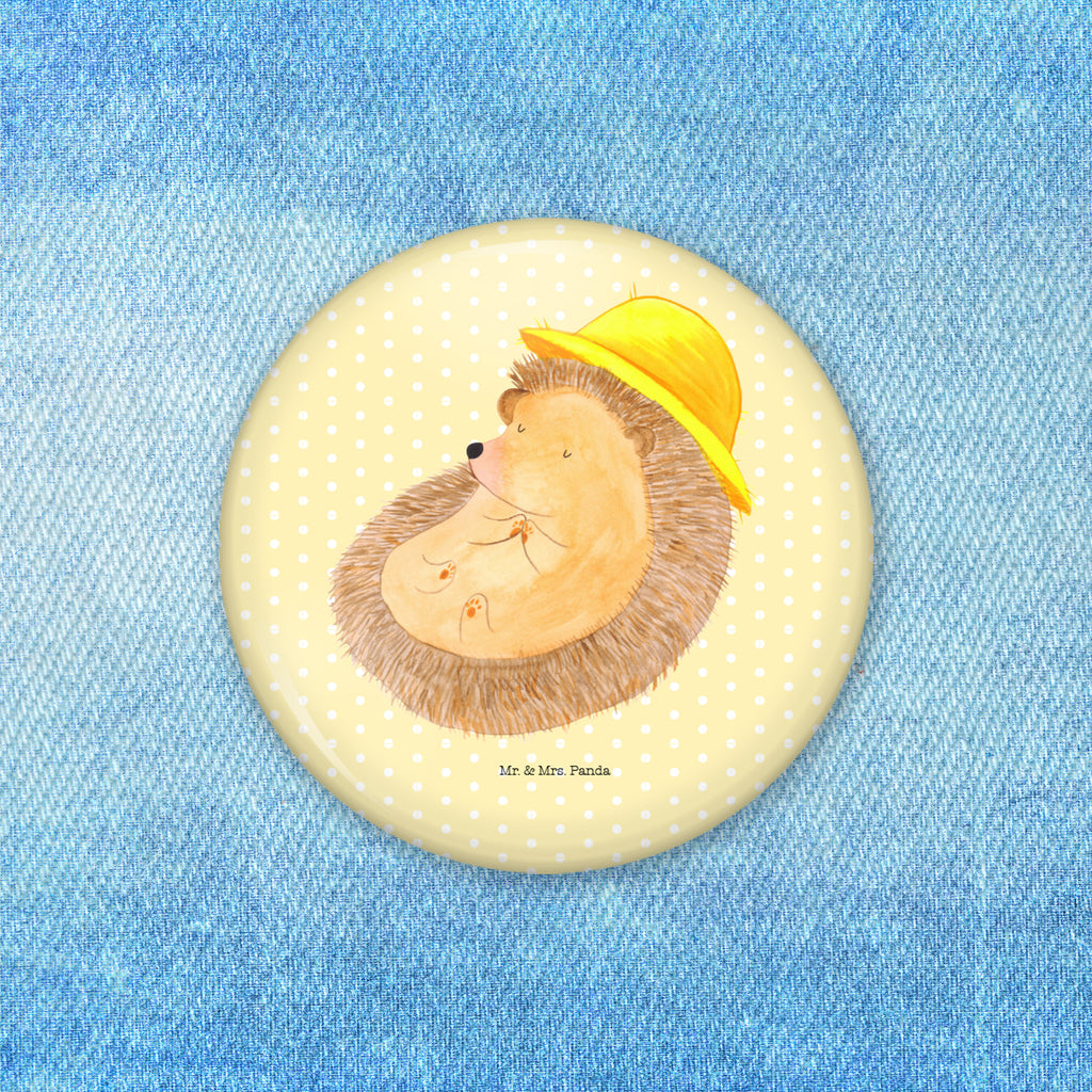 50mm Button Igel betet 50mm Button, Button, Pin, Anstecknadel, Tiermotive, Gute Laune, lustige Sprüche, Tiere, Igel, Igel mit Hut, Sonnenhut, Gott, Amen, beten, Leben, Dankbarkeit, Dankbar sein, dankbar, genießen