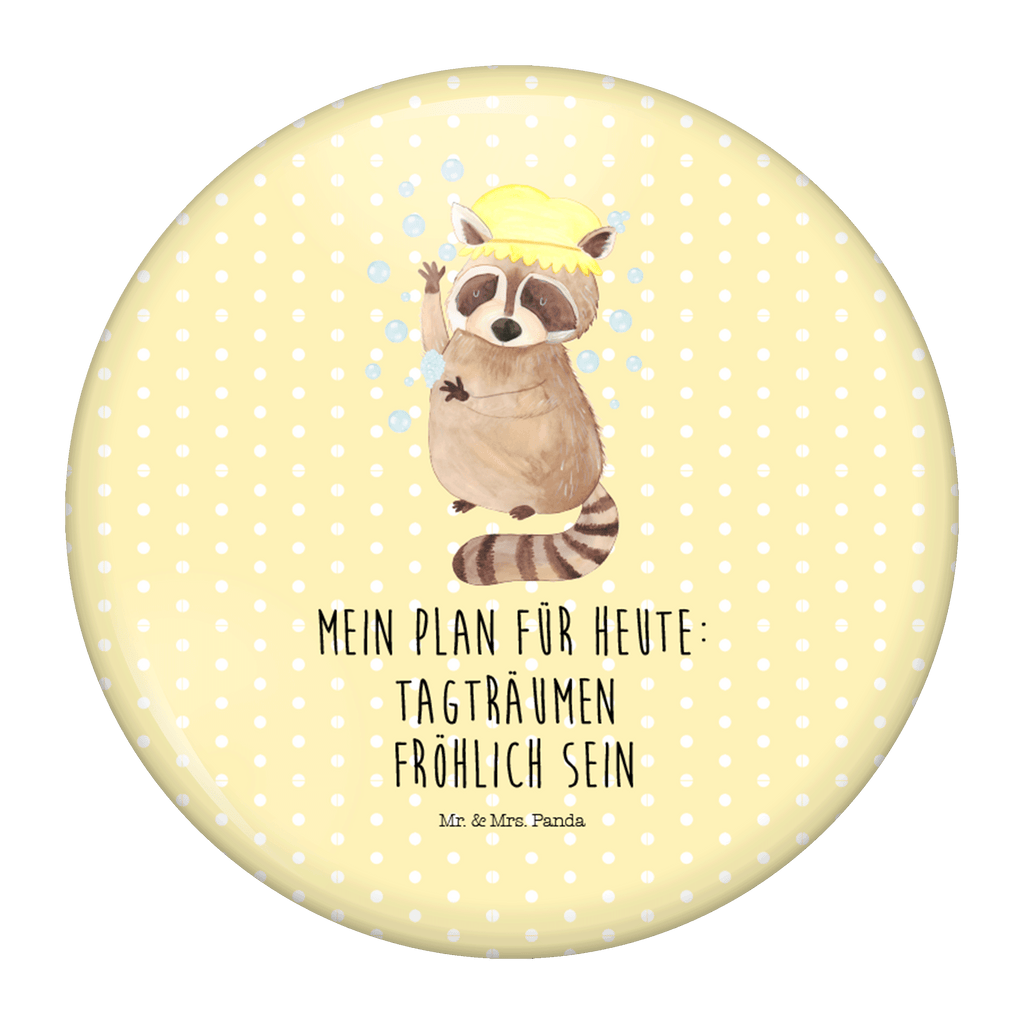 50mm Button Waschbär 50mm Button, Button, Pin, Anstecknadel, Tiermotive, Gute Laune, lustige Sprüche, Tiere, Waschbär, Tagträumen, Plan, Fröhlich, waschen, Seifenblasen