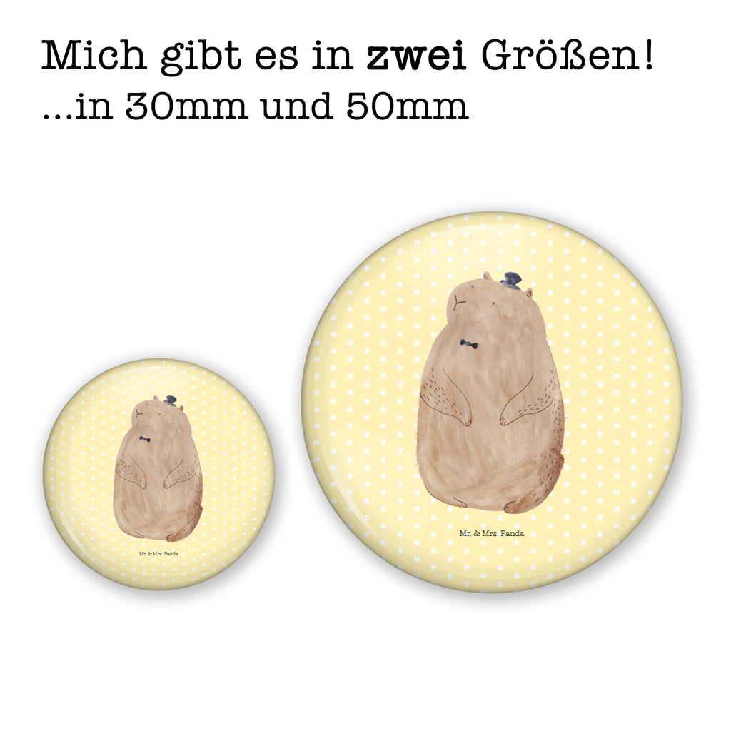 50mm Button Murmeltier 50mm Button, Button, Pin, Anstecknadel, Tiermotive, Gute Laune, lustige Sprüche, Tiere, Murmeltier, Knigge, Fröhlichkeit, Freundlichkeit, Respekt, Anstand