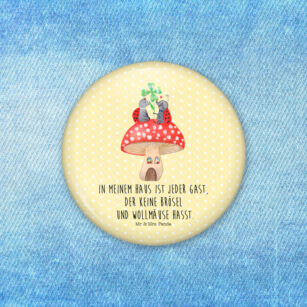 50mm Button Marienkäfer Paar Fliegenpilz 50mm Button, Button, Pin, Anstecknadel, Tiermotive, Gute Laune, lustige Sprüche, Tiere, Haus, Wohnung, zuhause, Fliegenpilz, Marienkäfer, Fleigenpilzhaus