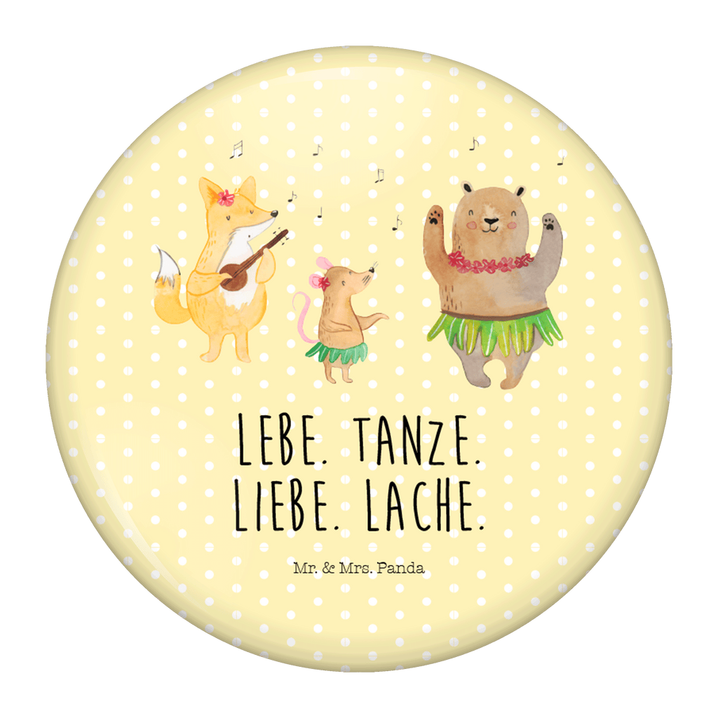 50mm Button Waldtiere Aloha 50mm Button, Button, Pin, Anstecknadel, Tiermotive, Gute Laune, lustige Sprüche, Tiere, Wald, Waldtiere, Musik, Aloha, Bär, Hase, Igel, Tanzen, Leben, Lachen
